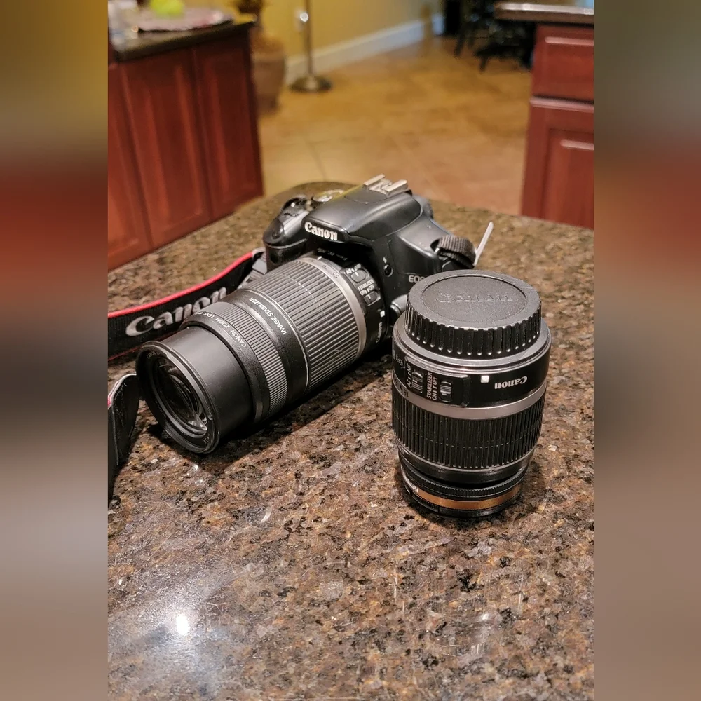 CANON Eos Rebel DSLR XSi & 2 Canon Lens